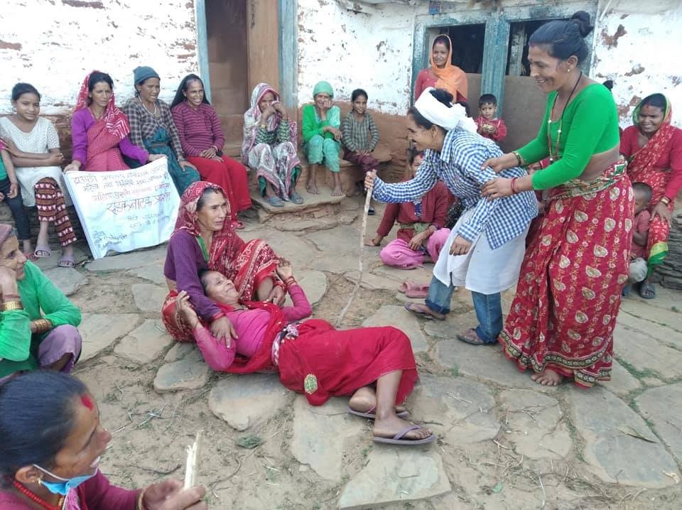 छाउपढी प्रथा विरुद्ध सडक नाटक संञ्चालन